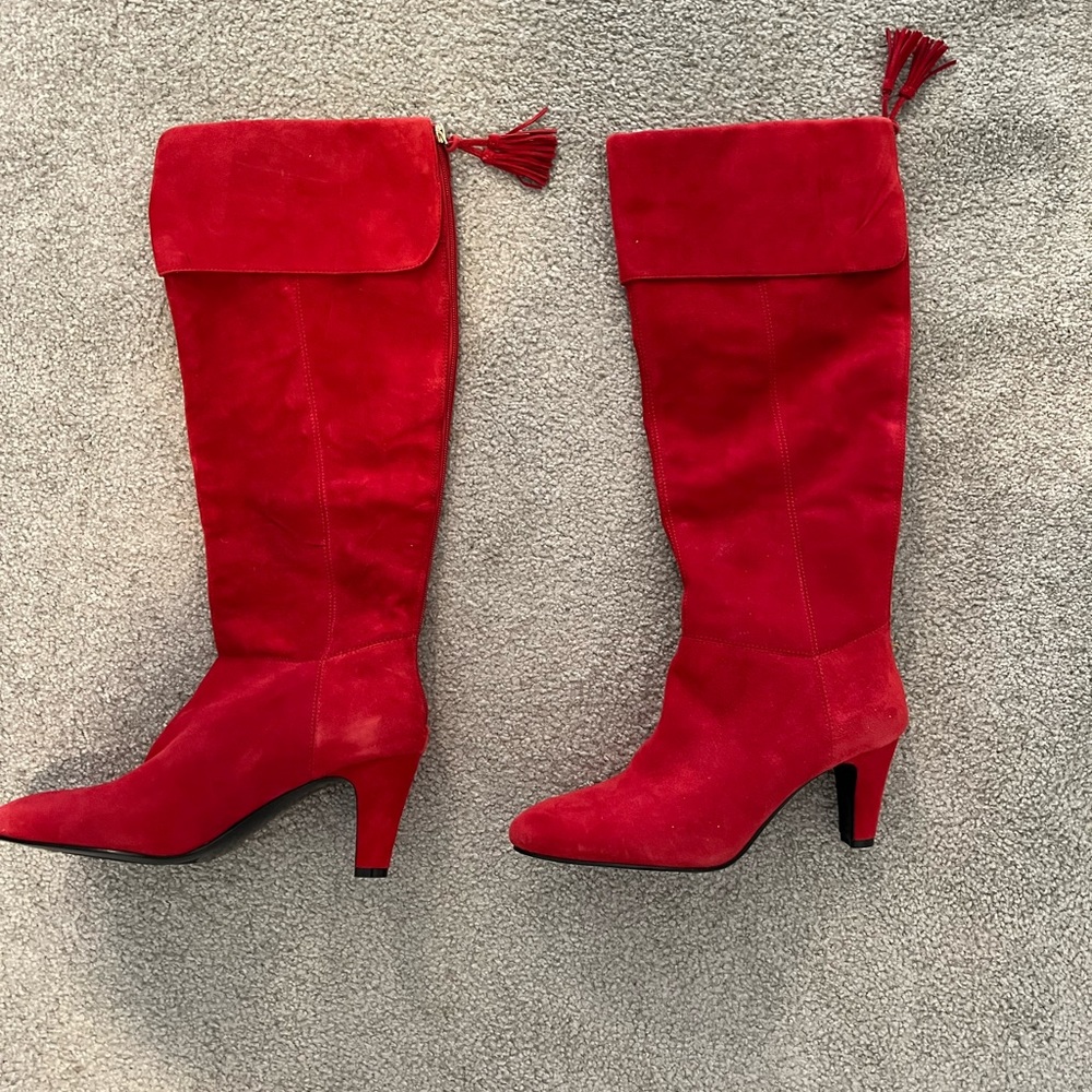 Bandolier Red Suede Boots